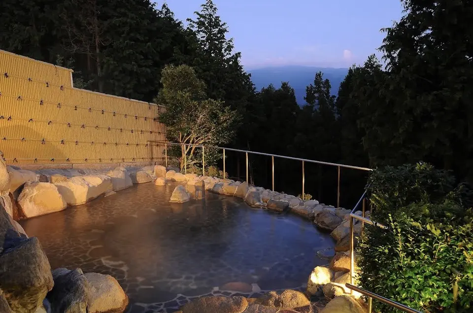 Indoor natural hot-spring bath at Yugashima Hotel Resort
